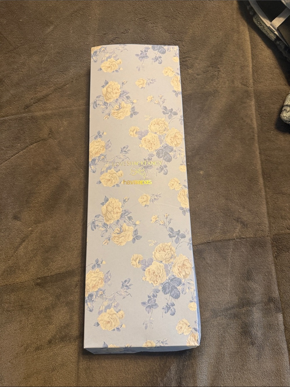Havaianas Pale Blue and Cream Floral Sandal Box
